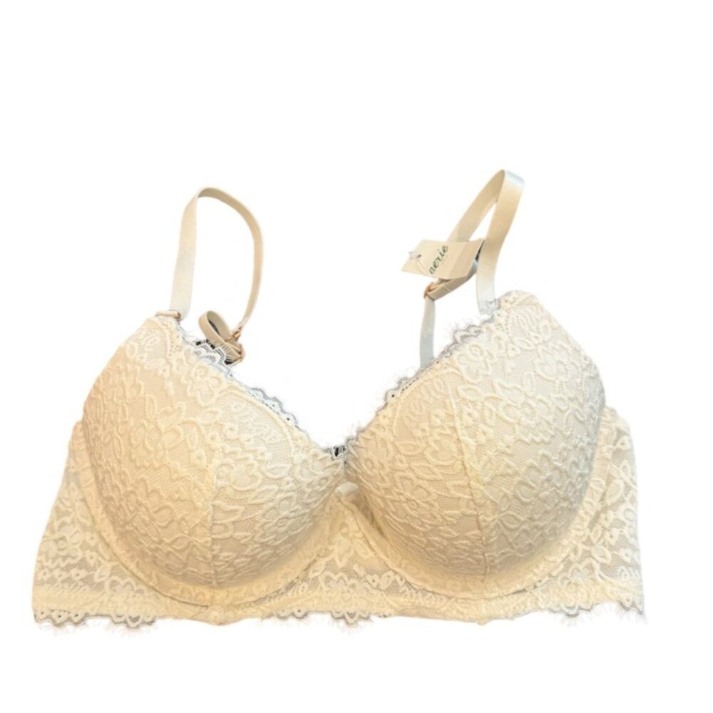 aerie Real Power Convertible Plunge Push Up Bra - White Nude 34D